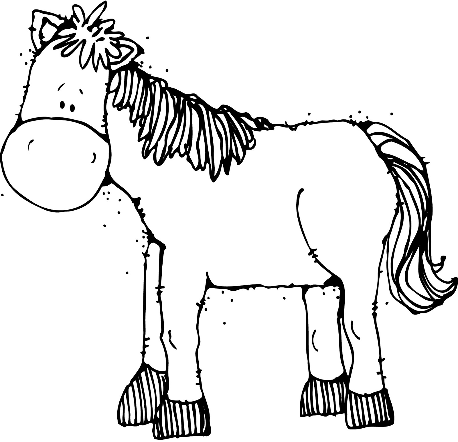 Brushing Horse Flashcard